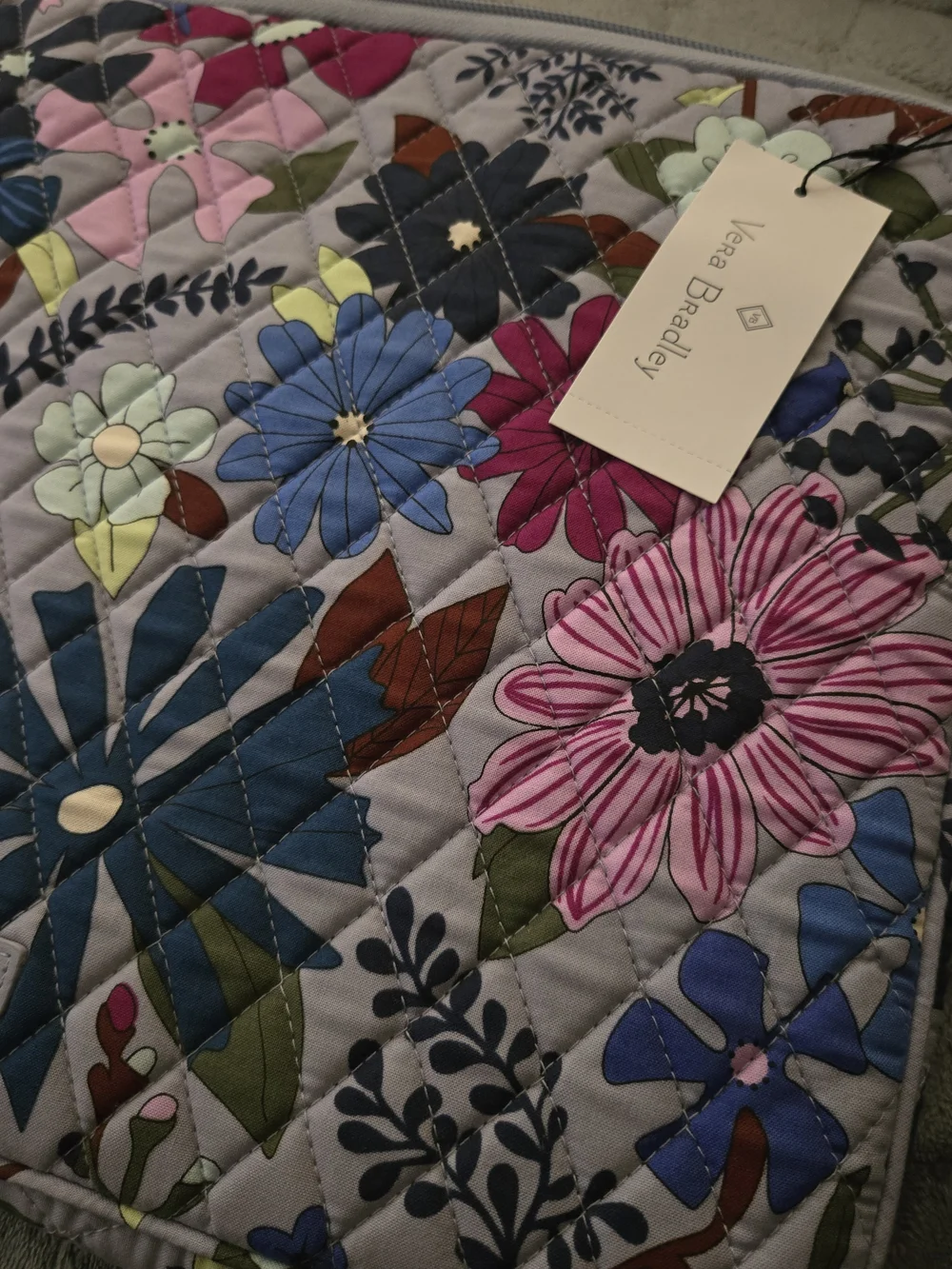 Vera Bradley Floral Quilted Laptop Bag NWT
